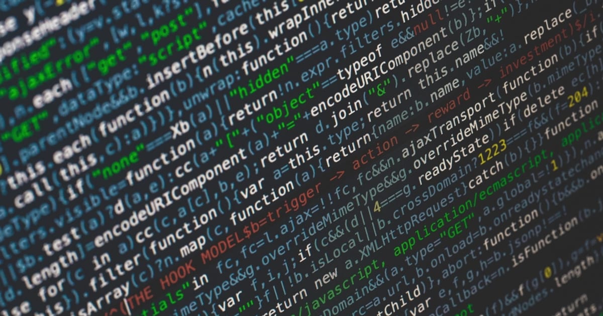 Source code in an editor