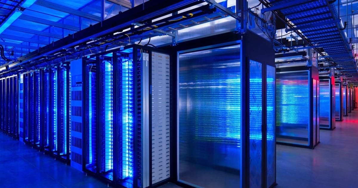 A rack of servers